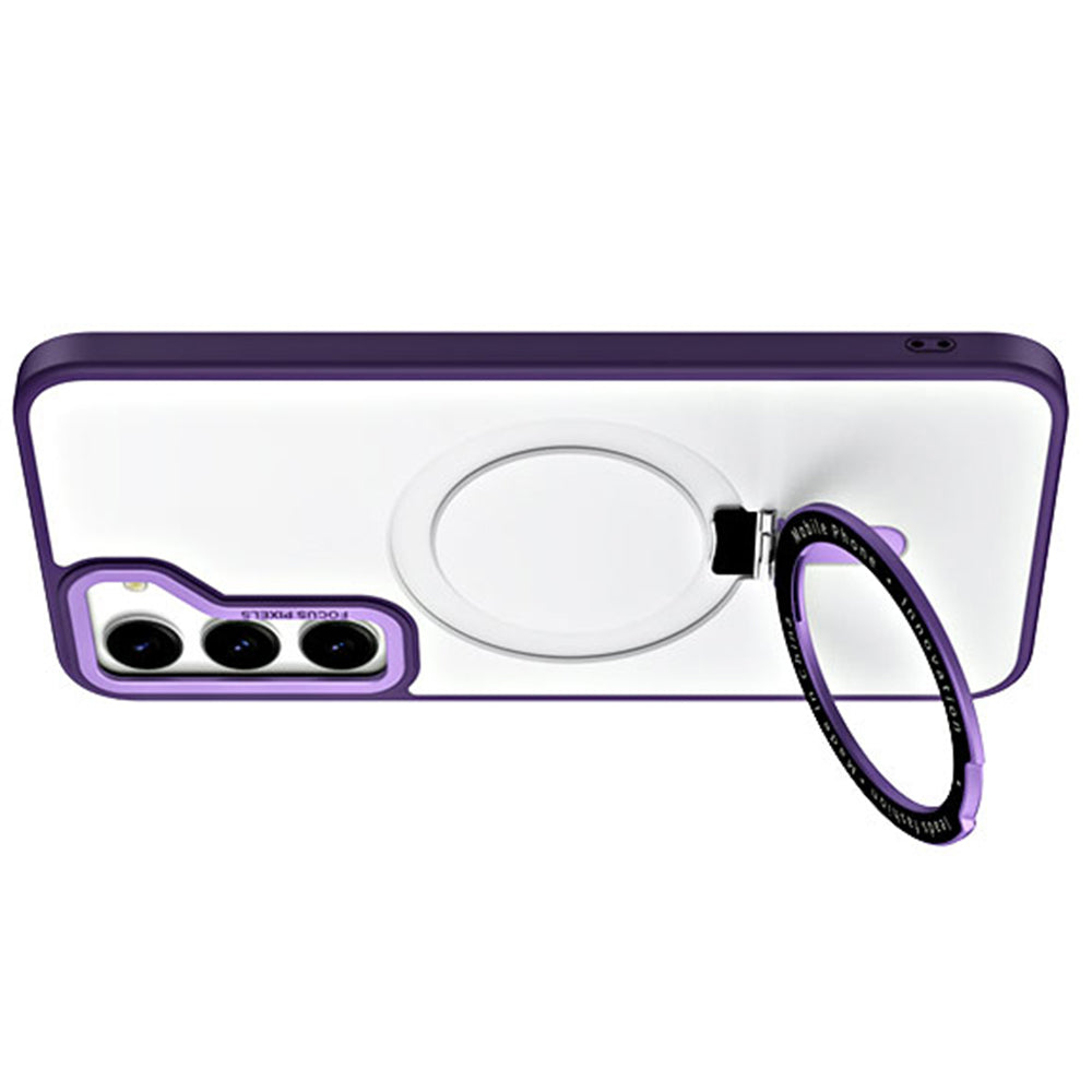 For Samsung Galaxy S23 TPU Acrylic Magnetic Cell Phone Case Ring Kickstand Matte Phone Cover For Samsung Galaxy S23 TPU Acrylic Magnetic Cell Phone Case Ring Kickstand Matte Phone Cover